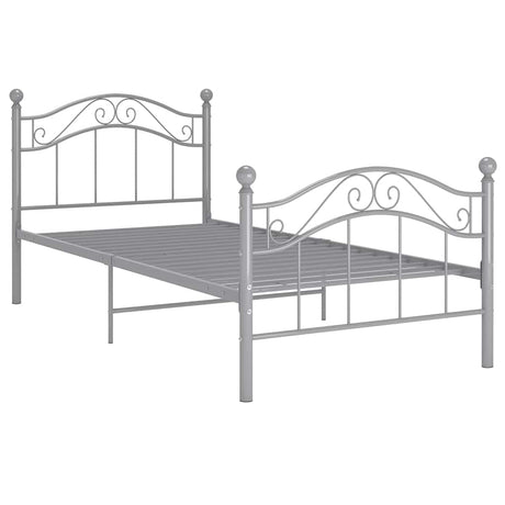 Vidaxl bedframe metaal grijs 90x200 cm