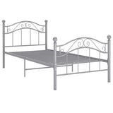 Vidaxl bedframe metaal grijs 100x200 cm