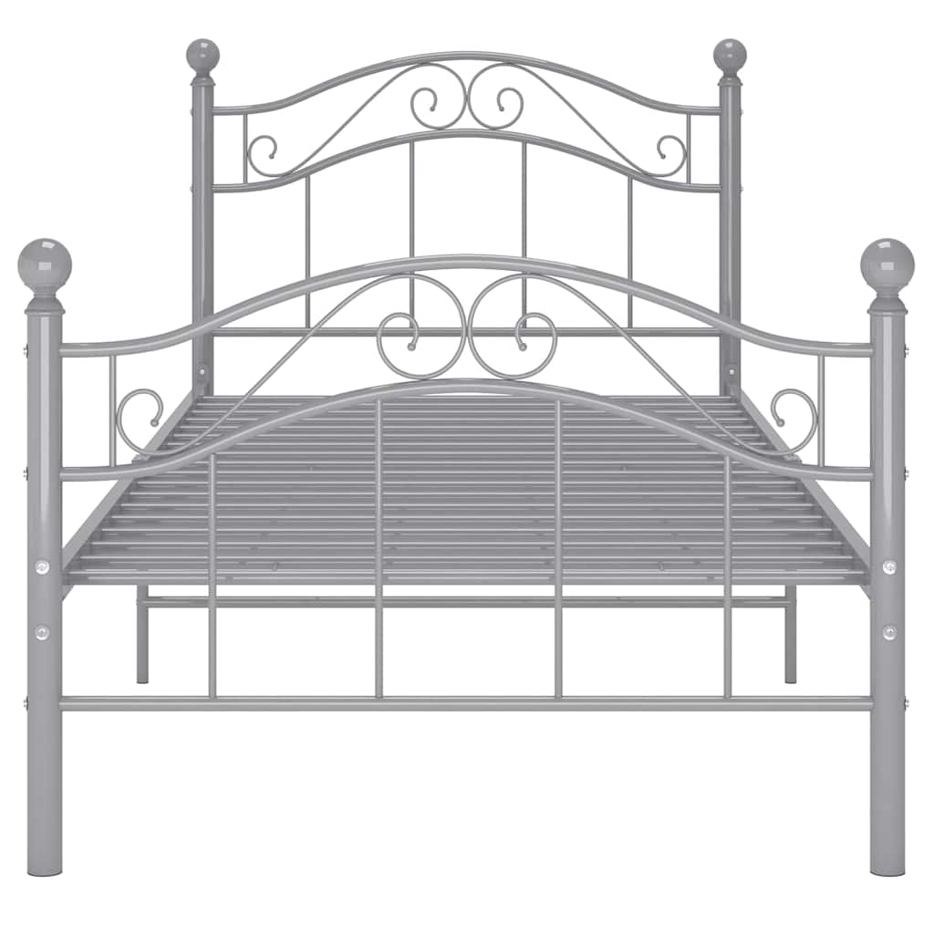 Vidaxl bedframe metaal grijs 100x200 cm