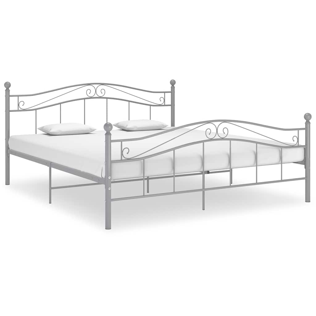 Vidaxl bedframe zonder matras metaal grijs 140x200 cm
