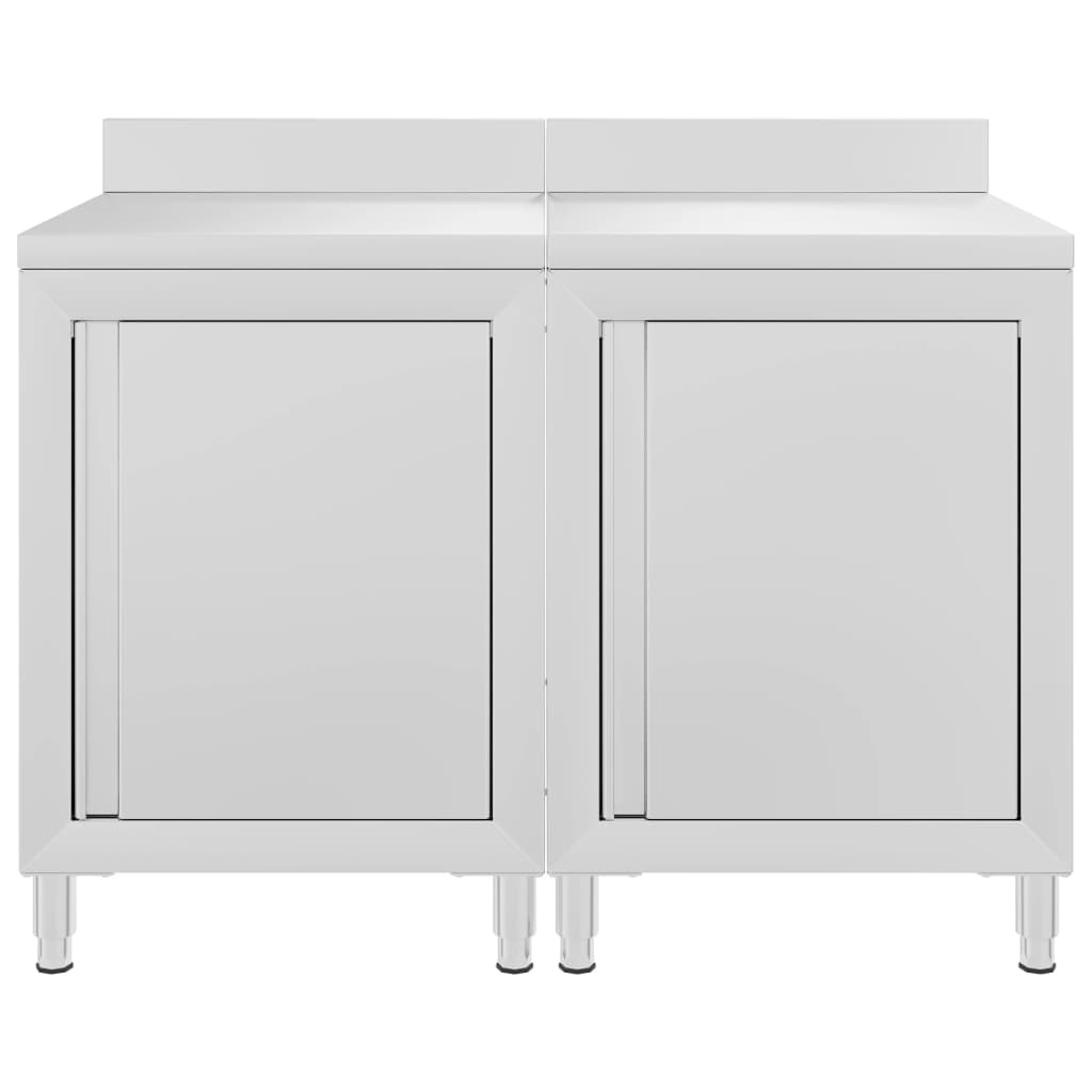 VidaXL Worktafel Cabinet Commercial 120x60x96 cm Stainless steel