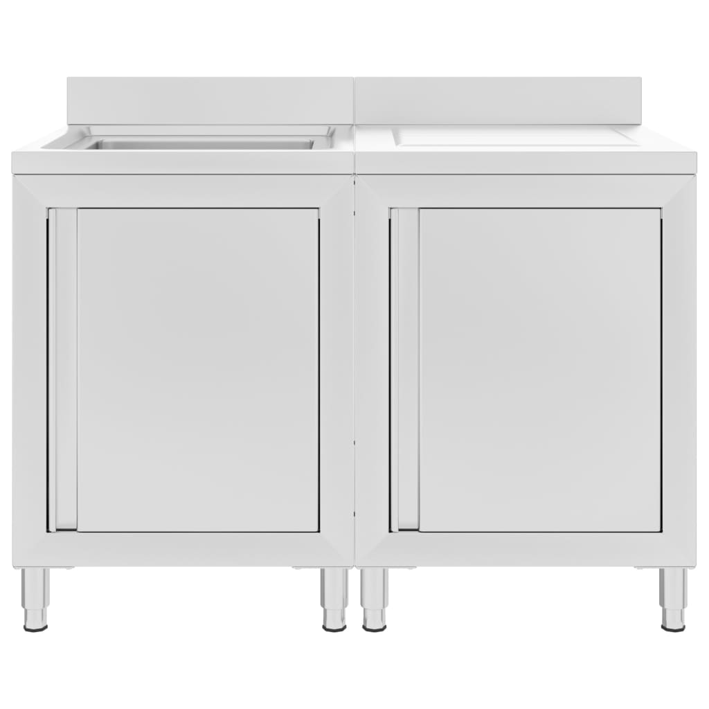 Vidaxl Washbasin Cabinet Commercial 120x60x96 cm nerezová ocel