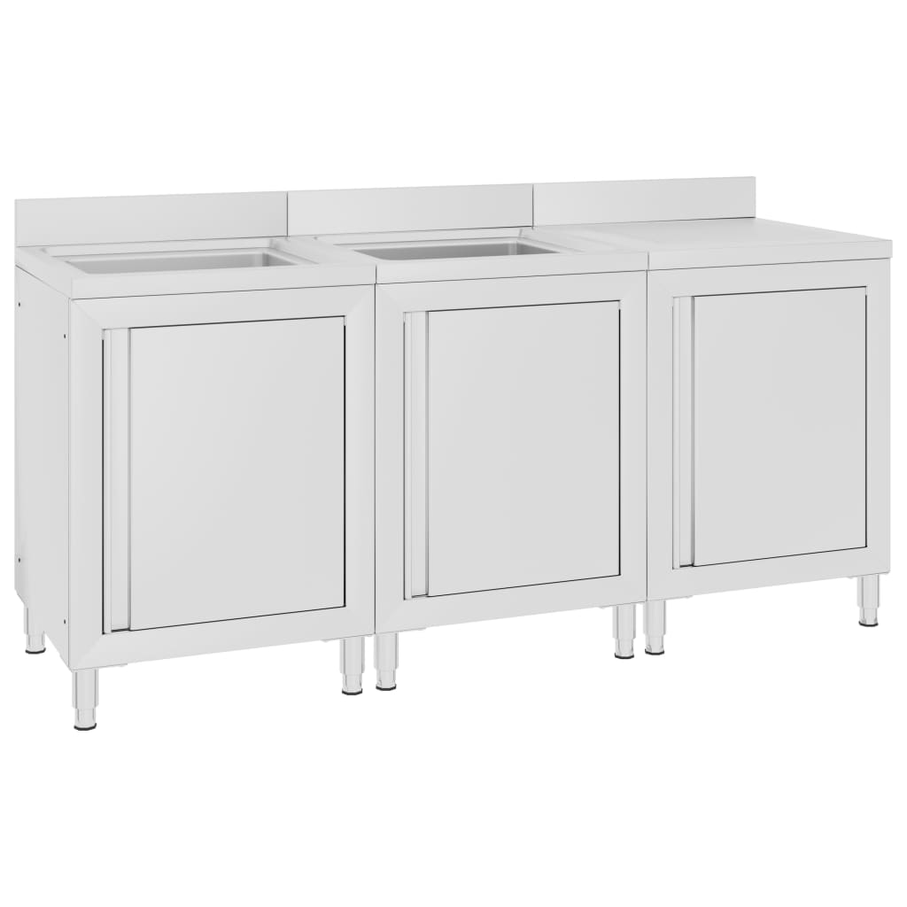 Vidaxl Washbasin Cabinet kommerziell 180x6096 cm Edelstol