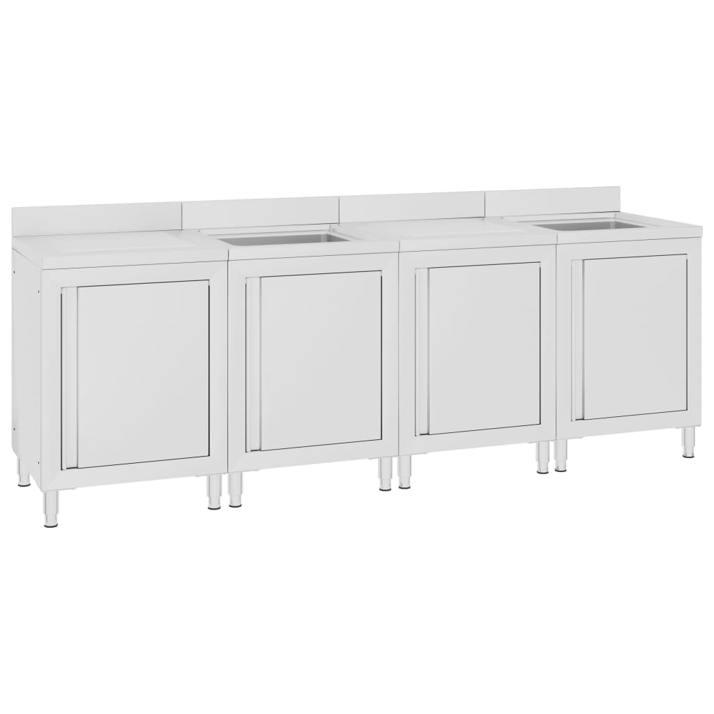 Vidaxl Washbasin Cabinet kommerziell 240x6096 cm Edelstol