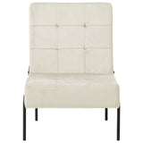Vidaxl relaxstoel 65x79x87 cm fluweel crèmewit