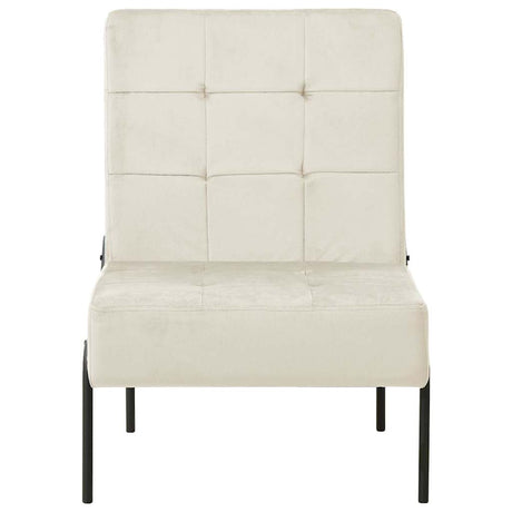 Vidaxl relaxstoel 65x79x87 cm fluweel crèmewit