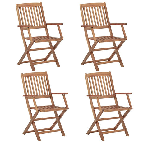 Vidaxl tuinstoelen 4 st inklapbaar massief acaciahout