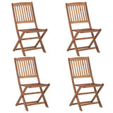 Vidaxl tuinstoelen 4 st inklapbaar massief acaciahout