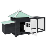 Vidaxl Chicken Coop mit Nest Box 190x72x102 Festkieferngrau