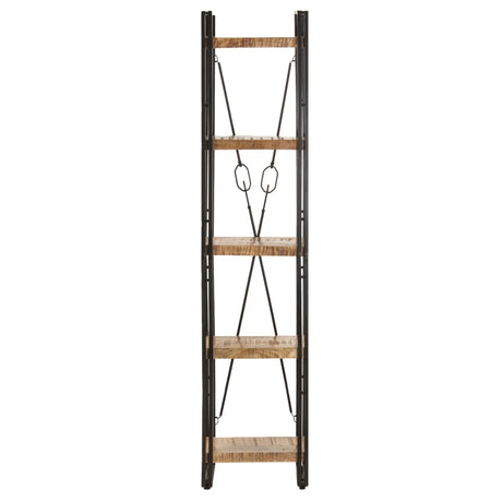 Vidaxl boekenkast met 5 schappen 40x30x180 cm massief mangohout