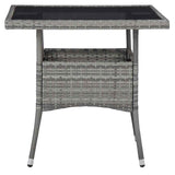 Vidaxl 3-delige tuinset poly rattan en acaciahout grijs