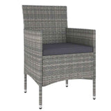 Vidaxl 5-delige bistroset poly rattan en massief acaciahout grijs