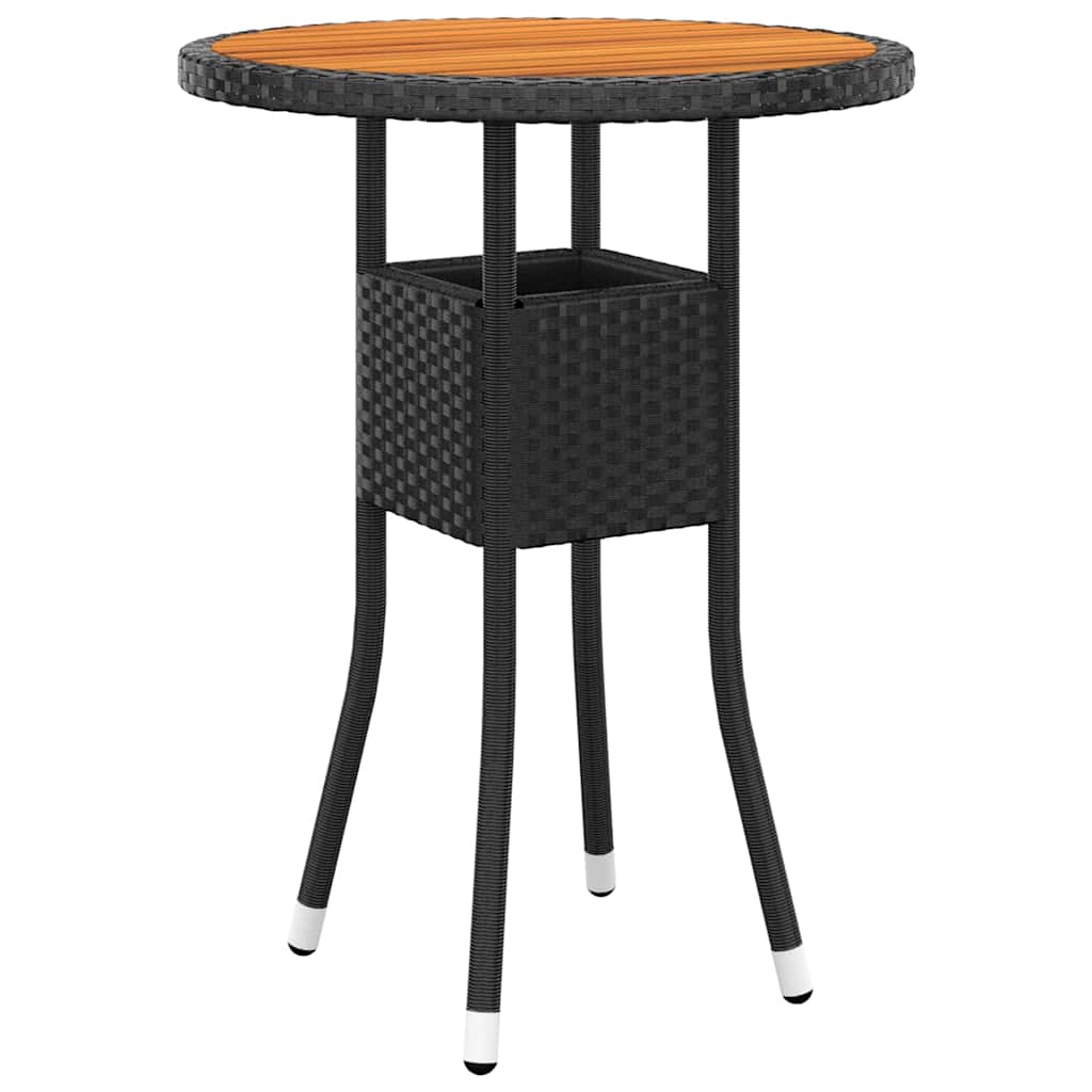 Vidaxl 3-delige tuinset poly rattan zwart