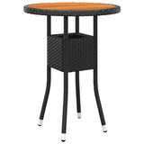 Vidaxl 3-delige tuinset poly rattan zwart