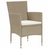 Vidaxl 3-delige tuinset poly rattan beige