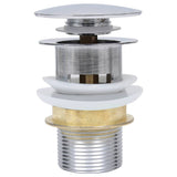 Vidaxl Drain Popup ohne Überlauf 6.4x6.4x9.1 cm Silberfarbe