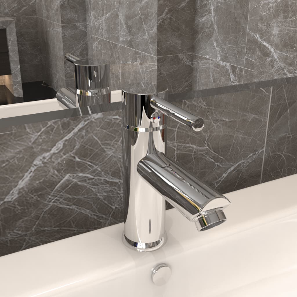 VidaXL Washbasin Faucer 130x176 mm chromed