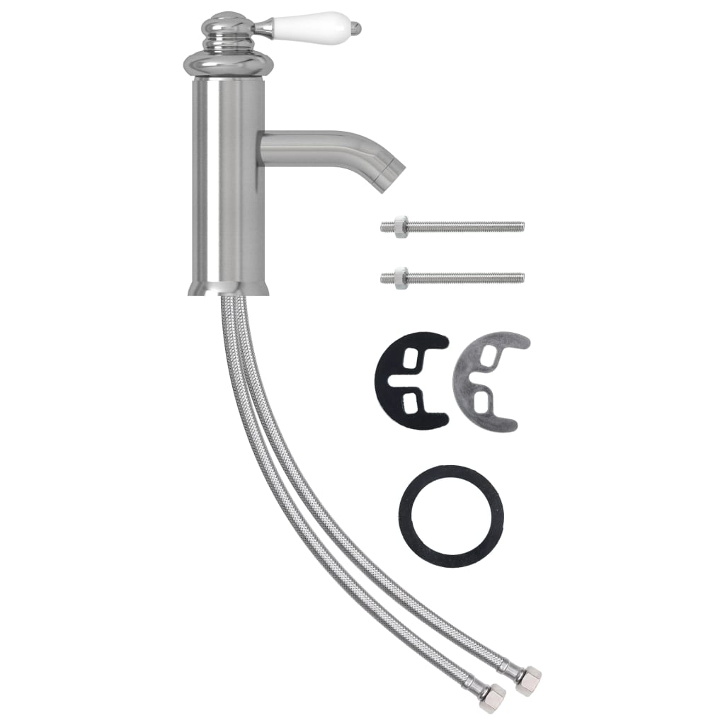 Vidaxl Washbasin Faucet 130x180 mm sølvfarget