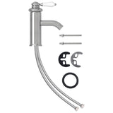 Vidaxl Washbasin Faucet 130x180 mm di colore argento