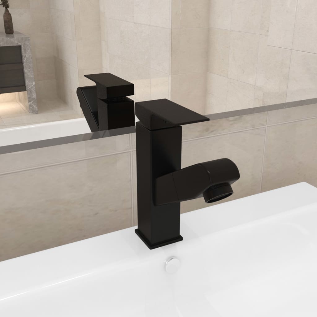 Vidaxl Washbasin Fedeltà con funzione di detrazione 157x172 mm nero