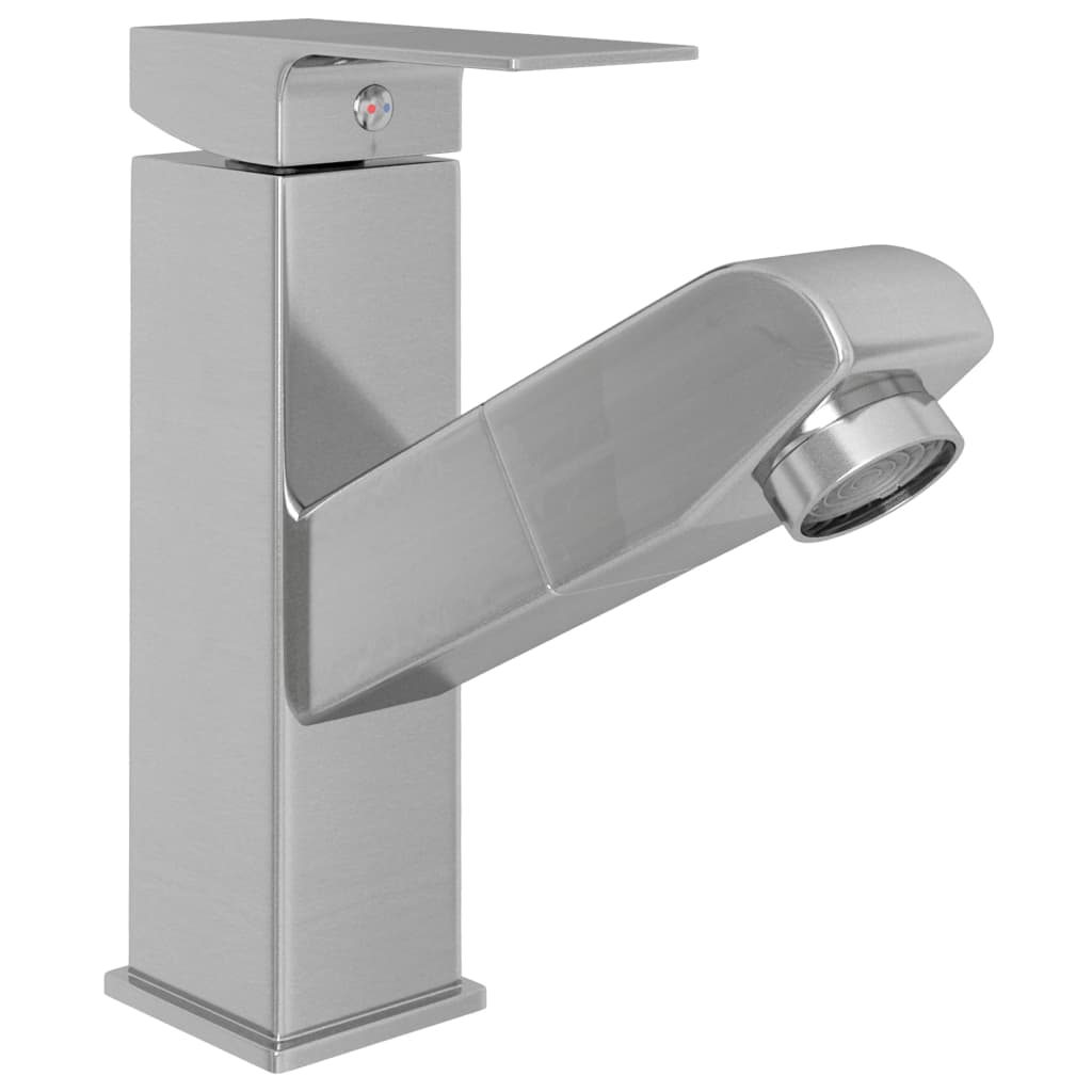 VidaXL Washbasin Faucet with Eagle function 157x172 mm silver colored