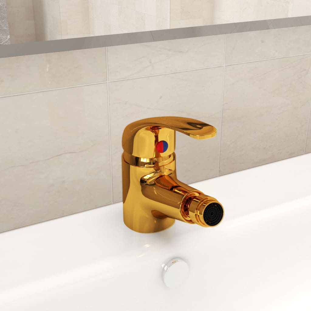 Vidaxl Bidet Ventil 13x12 cm Goldfarbe