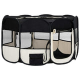 Vidaxl Dog Ren pieghevole con borsa portante 145x145x61 cm nero