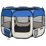 VidaXL Dog Ren Foldable with carrier bag 90x90x58 cm blue