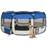 VidaXL Dog Ren Foldable with carrier bag 145x145x61 cm blue