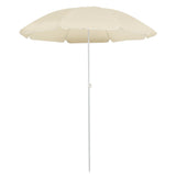 Vidaxl Parasol con polo in acciaio 180 cm sabbia