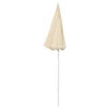 Vidaxl Parasol con polo in acciaio 180 cm sabbia