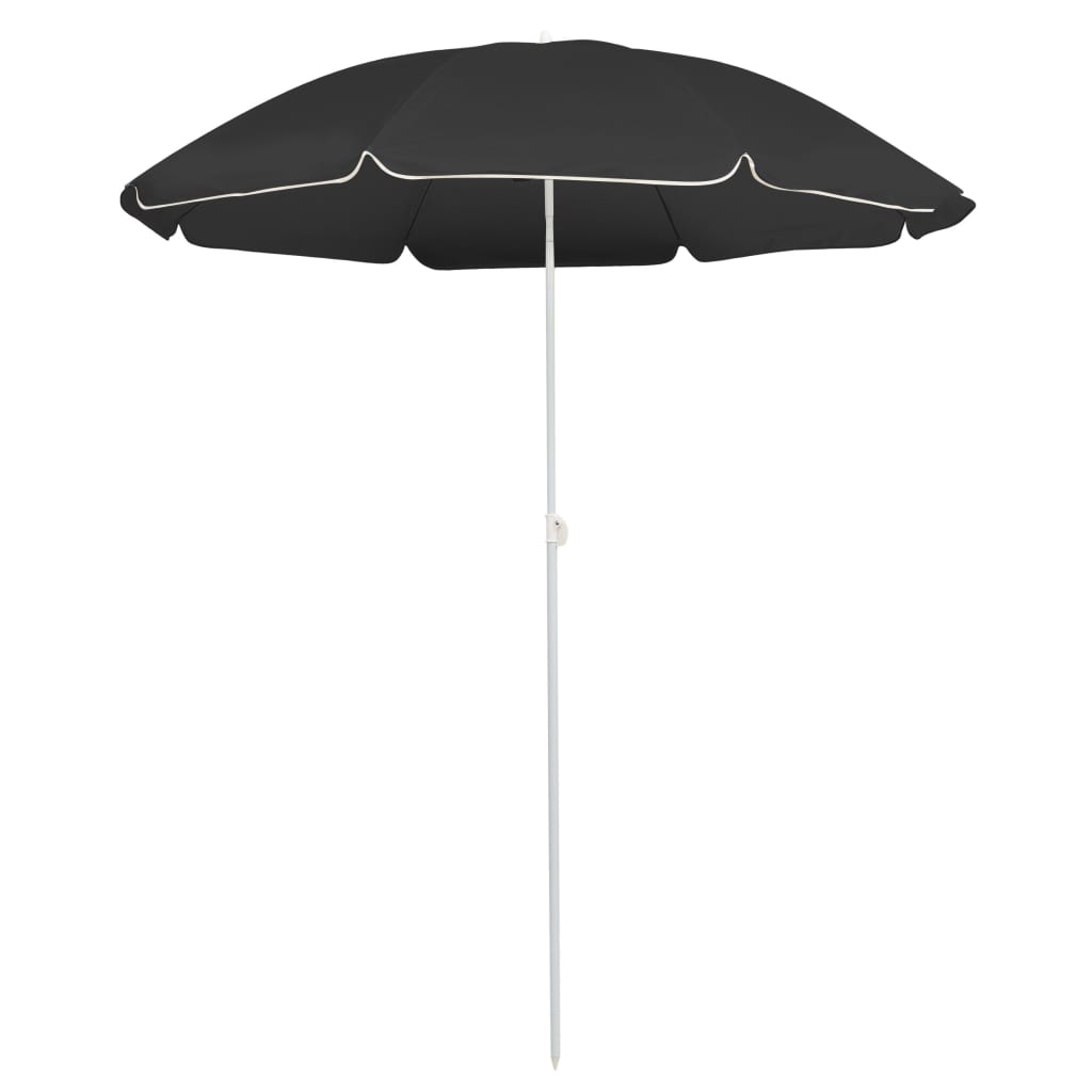 Vidaxl Parasol con polo in acciaio 180 cm antracite