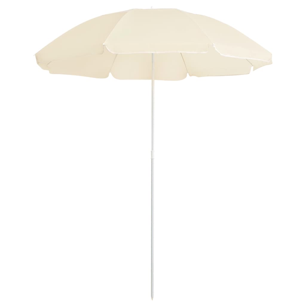 Vidaxl Parasol con polo in acciaio 180 cm sabbia