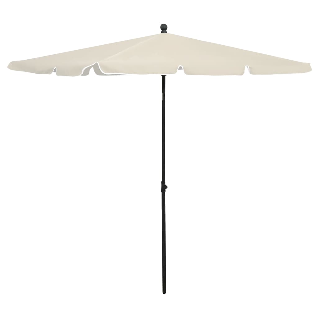 Vidaxl Parasol con polo 210x140 cm sabbia