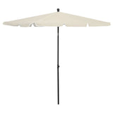 Vidaxl Parasol con polo 210x140 cm sabbia