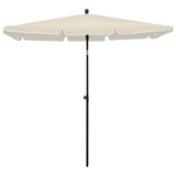 VIDAXL -Parasol mit Pole 210x140 cm Sand -Colored
