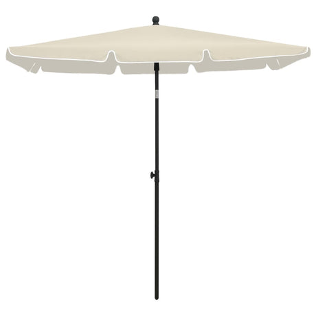 VIDAXL -Parasol mit Pole 210x140 cm Sand -Colored