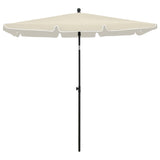 Vidaxl Parasol con polo 210x140 cm sabbia