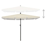 Vidaxl Parasol con polo 210x140 cm sabbia