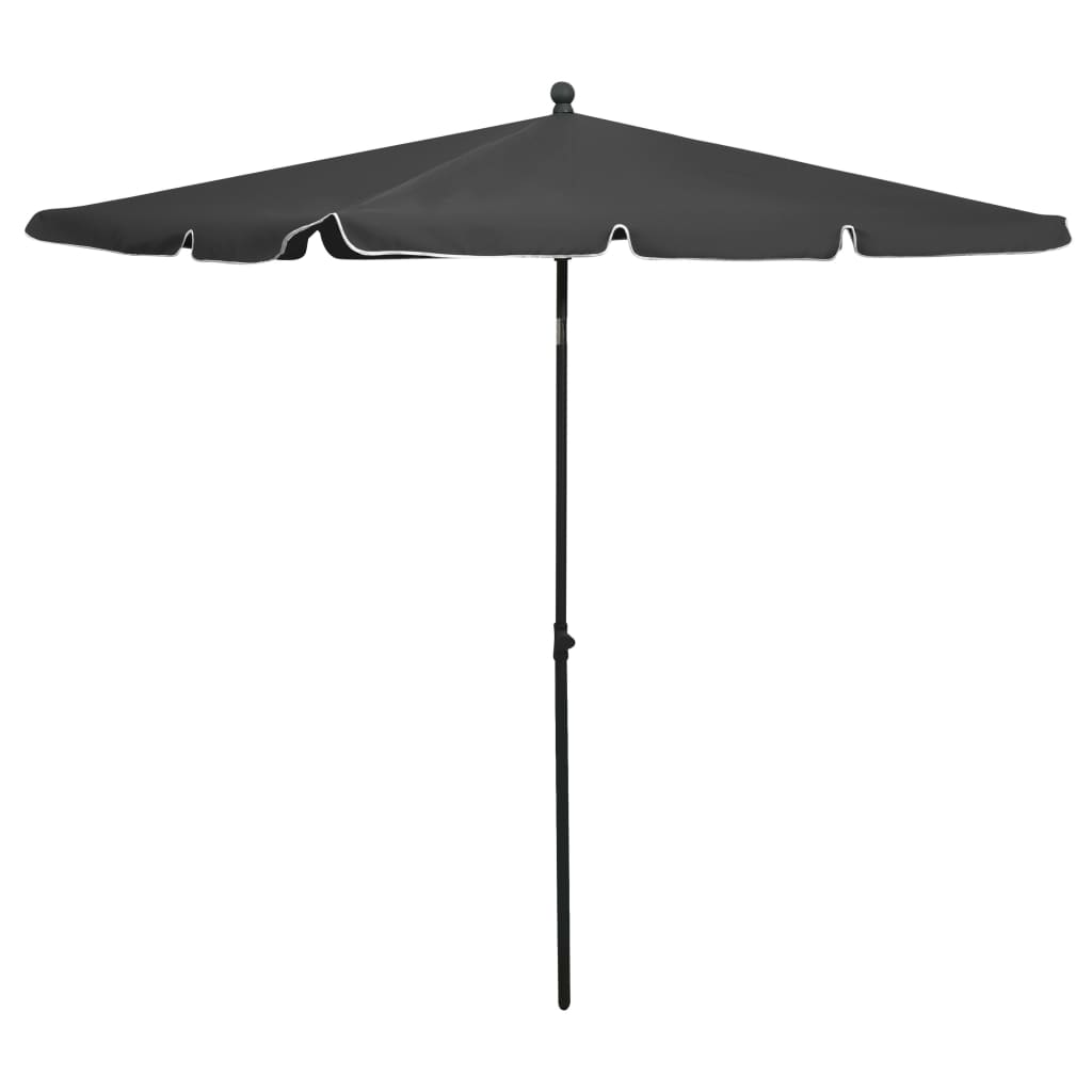 Vidaxl Parasol con polo 210x140 cm antracite -colorato