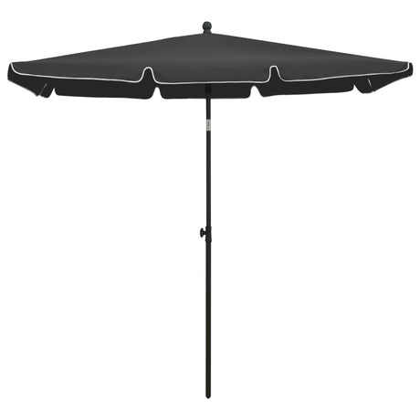 VIDAXL -Parasol mit Pole 210x140 cm Anthrazit -ausgelöst