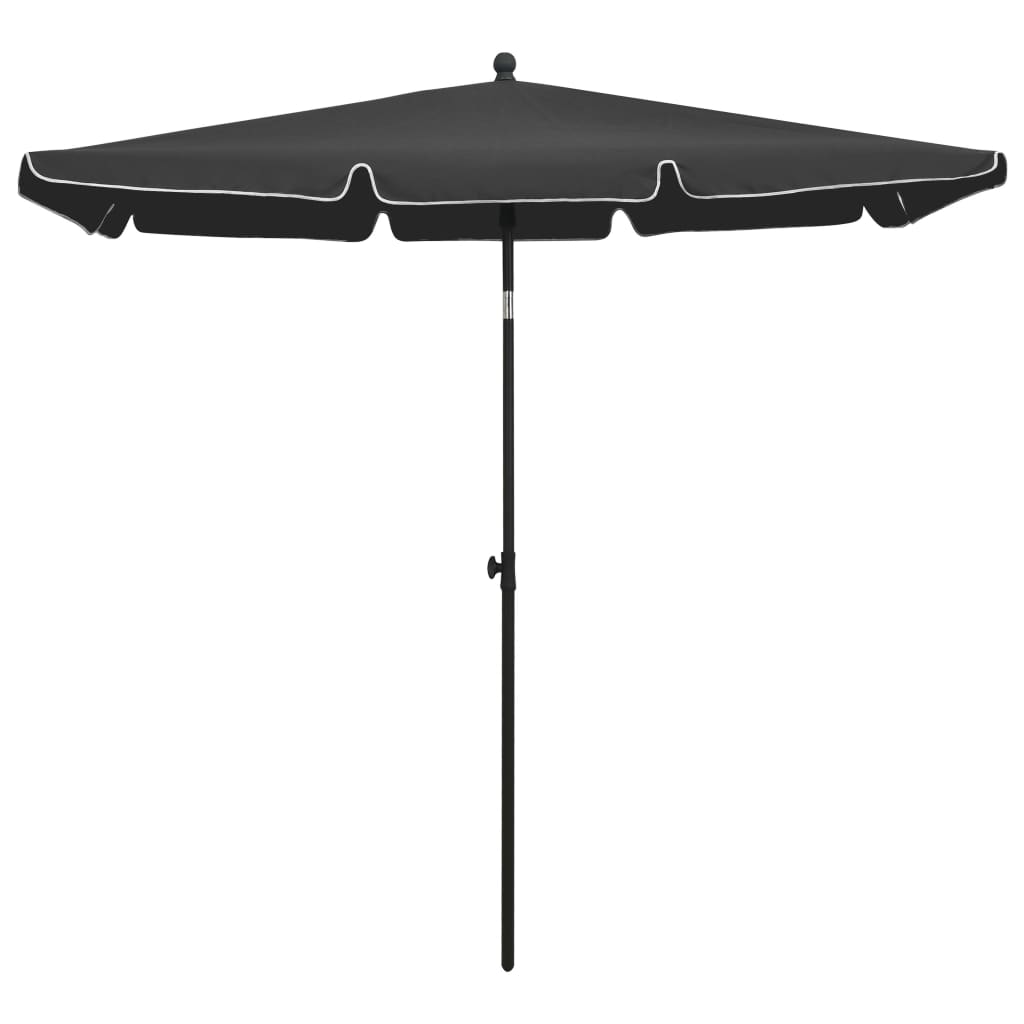 Vidaxl Parasol con polo 210x140 cm antracite -colorato