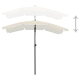 Vidaxl Parasol con polo 200x130 cm sabbia