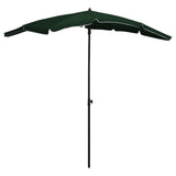 Vidaxl Parasol con polo 200x130 cm verde