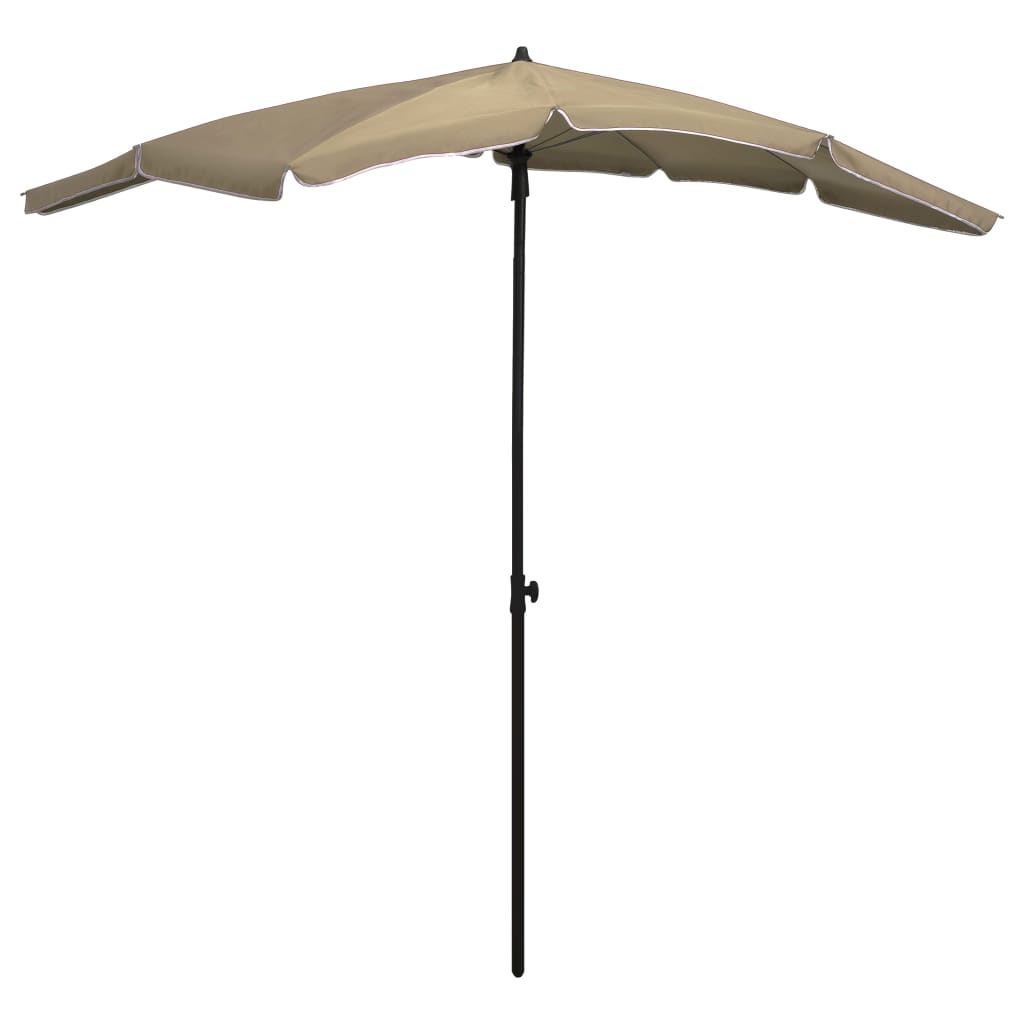 Vidaxl Parasol con polo 200x130 cm taupe