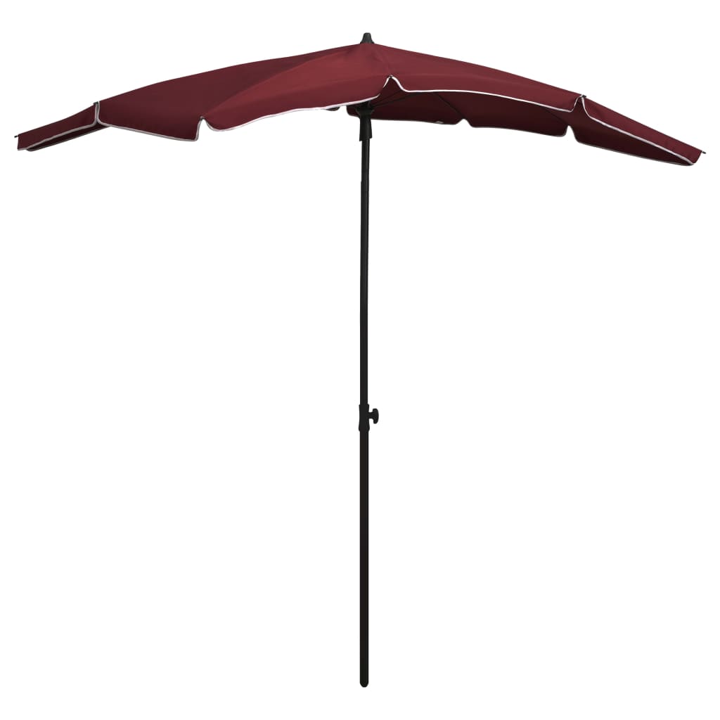 Vidaxl Parasol con polo 200x130 cm Bordeaux rosso