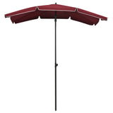 Vidaxl Parasol con polo 200x130 cm Bordeaux rosso