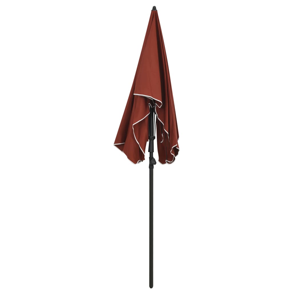 Vidaxl Parasol con polo 200x130 cm in terracotta