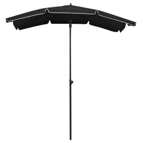 Vidaxl Parasol mit Pole 200x130 cm Schwarz