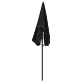 Vidaxl Parasol con polo 200x130 cm nero